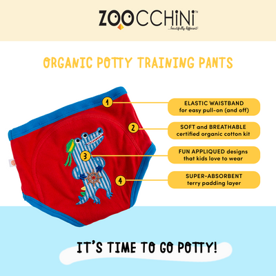 Toddler Organic Potty Training Pants (3-pk) - Safari Friends (Boys)