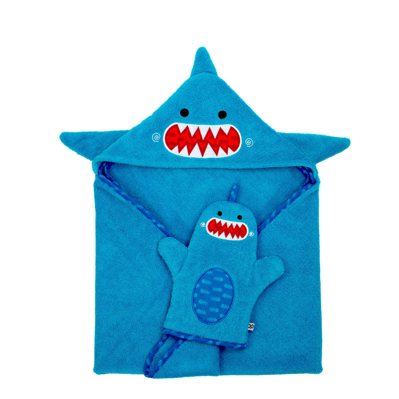 Baby Snow Terry Bath Mitt - Sherman the Shark