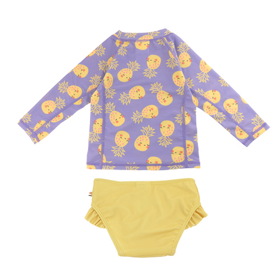 Baby/Toddler Girls Swim Top & Bikini Bottoms Set - Pineapple