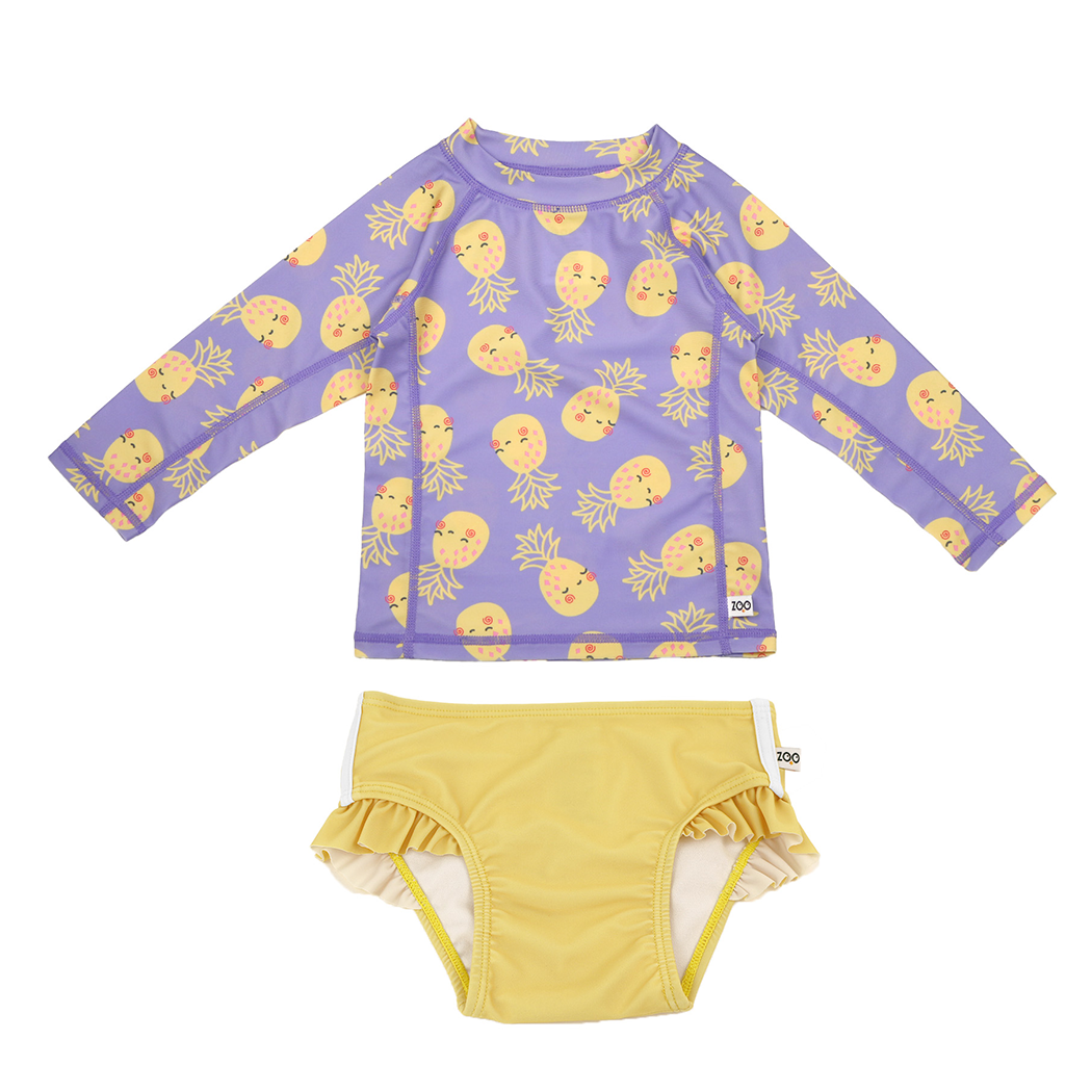 Baby/Toddler Girls Swim Top & Bikini Bottoms Set - Pineapple