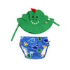 Baby/Toddler Swim Diaper & Sun Hat Set - Devin the Dino & Friends