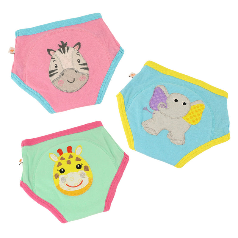 Toddler Organic Potty Training Pants (3-pk) - Zoo Friends