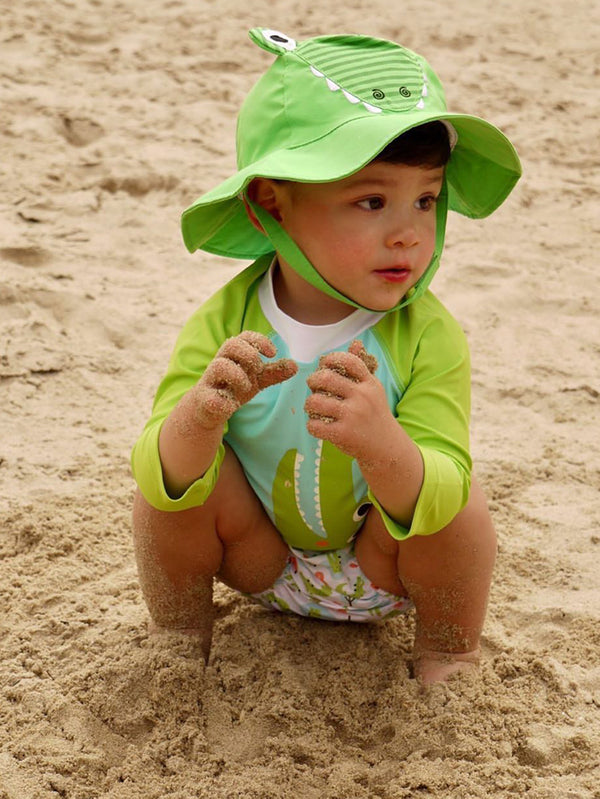 ZOOCCHINI UPF50+ Baby/Toddler Swim Diaper & Sun Hat Set - Sherman