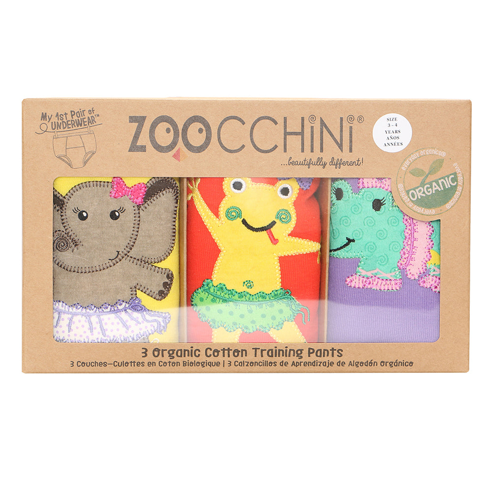 Zoocchini Culottes d'apprentissage pour fille 3 pcs. 2-3 ans