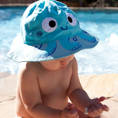 ZOOCCHINI UPF50+ Baby Sun Hat - Owie the Octopus-1