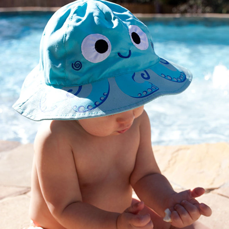 ZOOCCHINI UPF50+ Baby Sun Hat - Owie the Octopus-2