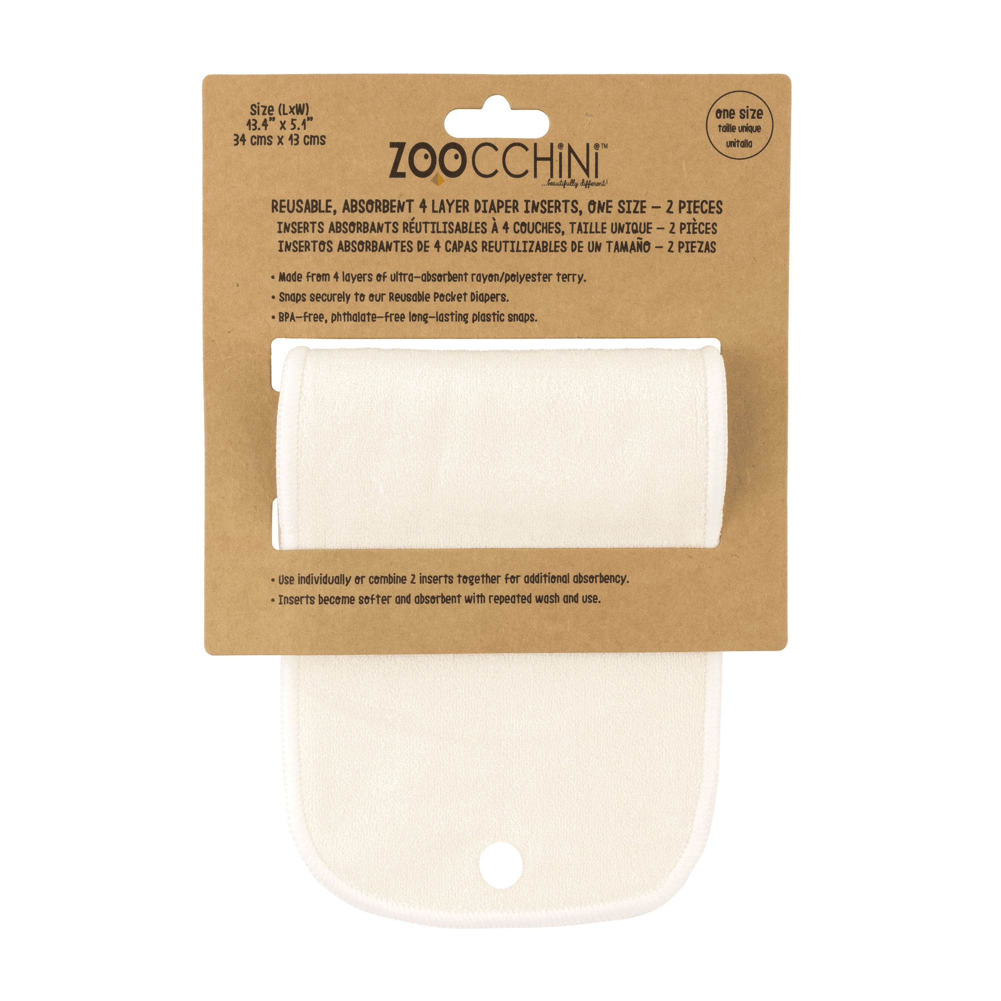 Baby/Toddler Reusable Cloth Pocket Diaper (+2 Inserts) - Kai the